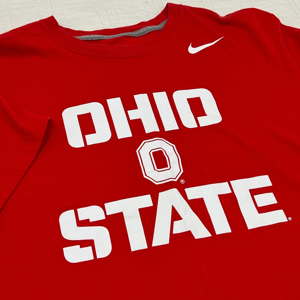 Nike Ohio State Buckeyes Mens XXL Red Short Sleeve Graphic T-Shirt Regular Fit
